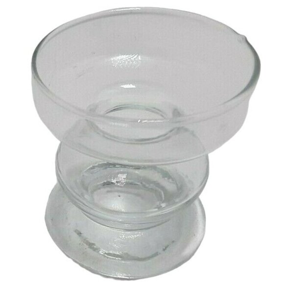 clear glass candle holder Taper Pillar Vase Candlestick 2 inch - Picture 2 of 4
